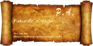 Pakurár Aida névjegykártya